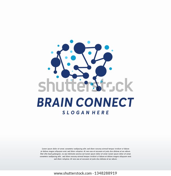 Brain Connect Logo Designs Vector Brain: เวกเตอร์สต็อก (ปลอดค่า ...