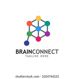 Brain Connect Vector Template Design