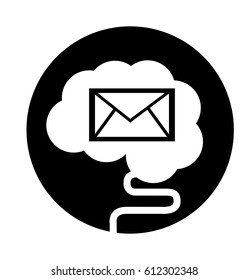 brain connected with envelope