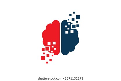 Brain connection logo design digital brain logo template Neurology Logo Think idea concept