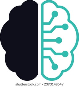 brain connection logo design icon