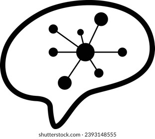 icono de diseño del logotipo de conexión cerebro