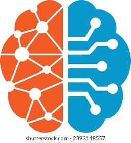 brain connection logo design icon