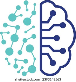 brain connection logo design icon