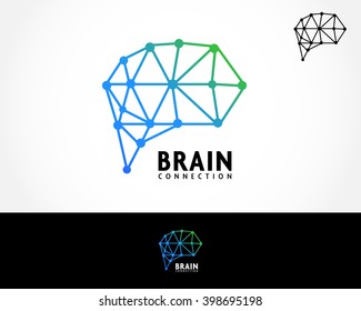 Brain, connection technology logo icon,illustration
