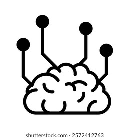 Brain with connections, symbolizing innovative and strategic thinking