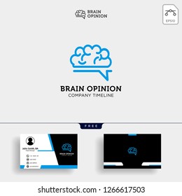 Brain Consult logo designs concept vector, Brain logo icon with business card template - Vector