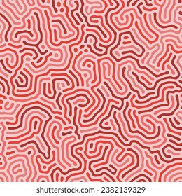 Brain coral seamless pattern. Organic Reaction Diffusion Turing pattern. Creative coding computational design. 