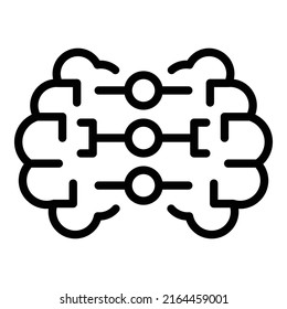 Brain courage icon outline vector. Hero jump. Skill self