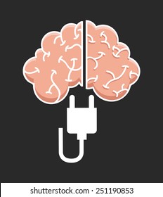 brain creative design, vector illustration eps10 graphic 