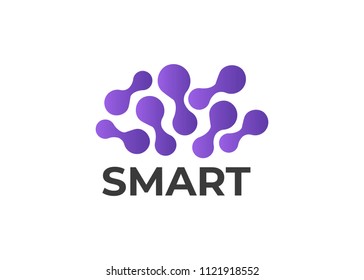 Brain, Creative and learning icons. Abstract human brain logo