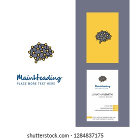 Brain Creative Logo and business card. vertical Design Vector