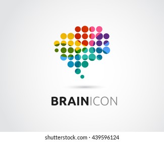 Brain, Creative mind, man head, learning and design icon