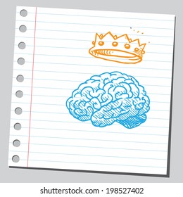 Brain with crown