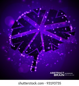 Brain crushing, abstract light background, vector illustration eps10