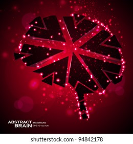 Brain crushing, abstract light background, vector illustration eps10