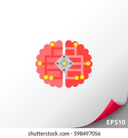 Brain as Cybernetics Concept Icon