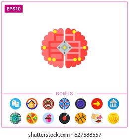 Brain as Cybernetics Concept Icon
