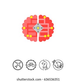 Brain as Cybernetics Concept Icon