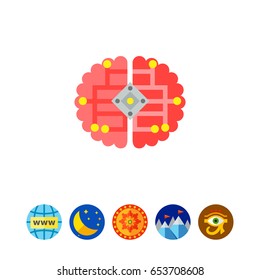 Brain as Cybernetics Concept Icon