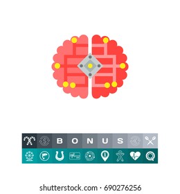 Brain as Cybernetics Concept Icon