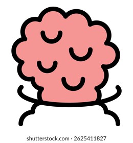 Brain damage icon representing memory loss and cognitive decline, symbolizing neurological disorders and mental health challenges