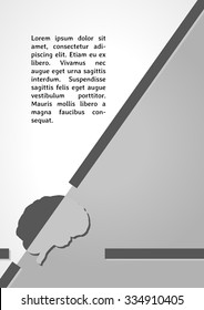 brain dark infographics on gray gradient background