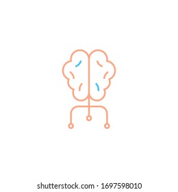 Brain data logo template vector icon design