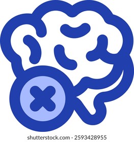 brain dead blue style icon design
