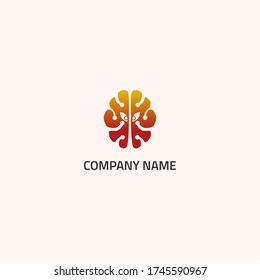 brain design logo vector icon