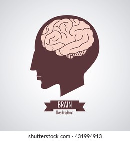 Brain design. Mind icon. Colorful illustration