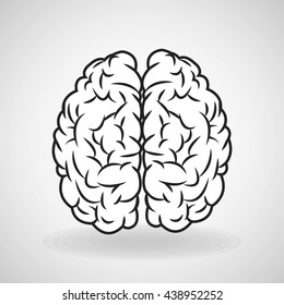 Brain design. organ icon. Flat illustration, vector graphic