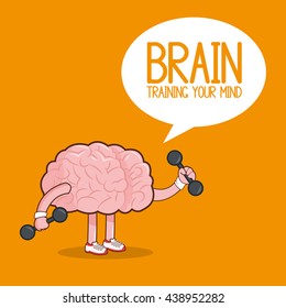 Brain design. organ icon. Flat illustration, vector graphic