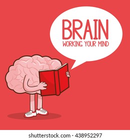 Brain design. organ icon. Flat illustration, vector graphic