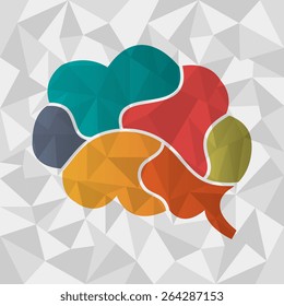 Brain design over white background, vector illustration.