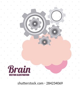 Brain design over white background, vector illustration