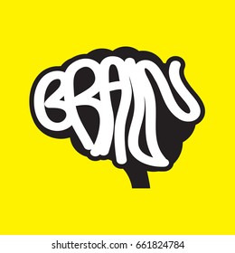 Brain design. Vector,illustration style.