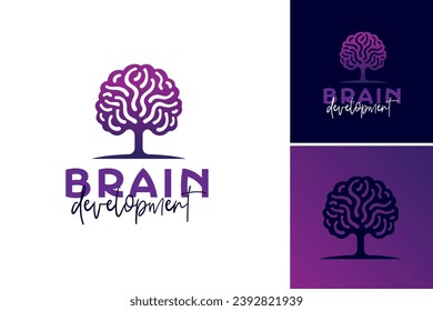 Brain Development Logo signifies a design suitable for educational, childcare, or neuroscience businesses. This asset is ideal for logos, branding