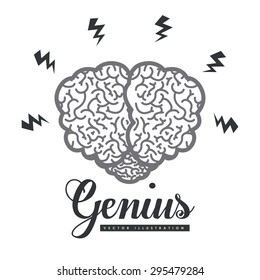 Brain digital design, vector illustration eps 10