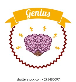 Brain digital design, vector illustration eps 10