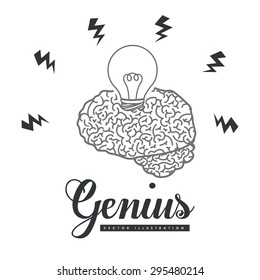 Brain digital design, vector illustration eps 10
