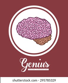 Brain digital design, vector illustration eps 10