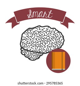 Brain digital design, vector illustration eps 10