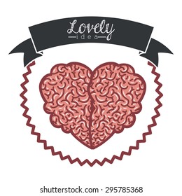 Brain digital design, vector illustration eps 10