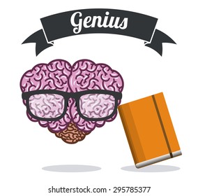 Brain digital design, vector illustration eps 10