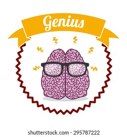Brain digital design, vector illustration eps 10