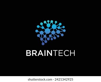 Brain Digital technology Logo Design Template