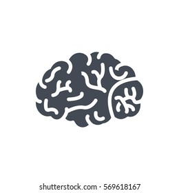 brain disease silhouette icon