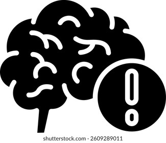 Brain Disorder Glyph Icon Vector Design