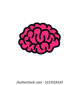 brain doodle icon, vector illustration